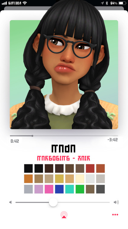 marsosims:
“ maja hair;“I wanted to make a hairstyle using one of the Snowy Escape hairs since I haven’t made one before, which resulted in this hair right here! It gave me so many problems especially with texturing since I wanted it to be hat...