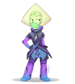 It’s been a while since I’ve drawn an Overwatch gem- here’s Peridot as Sombra, by popular request!Previous Overwach gems here