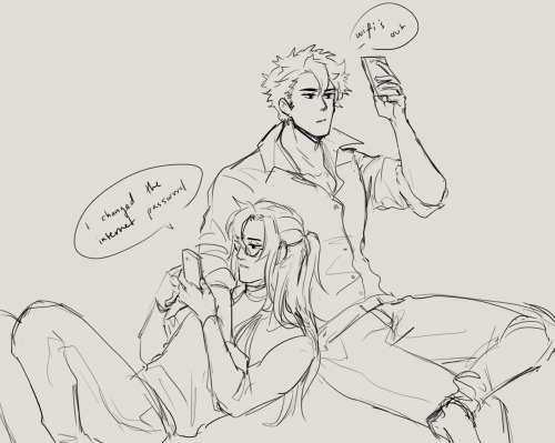 modern au with ocs where van is a museum curator and sang owns a bar oh and theyre neighbors