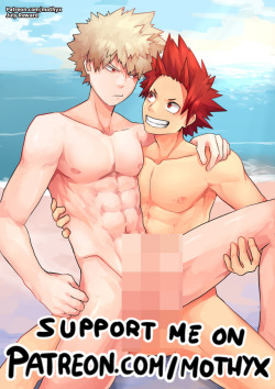 mothyx2: PREVIEW: NSFW art of the month of July, Katsuki Bakugou x Kirishima Eijirou from Boku no hero Academia Uncensored version available for my July’s Patreons.   Support me on https://www.patreon.com/mothyx for a lot of hard yaoi pics   