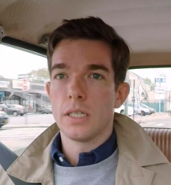 sadleypitt:john mulaney’s face journey when he had to listen to jerry seinfeld talk about cars tag u