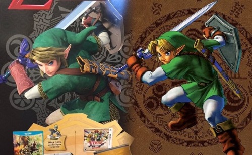 majoramasks:  new Zelda posters in Gamestop features Link! The pose is referred to OoT Link.