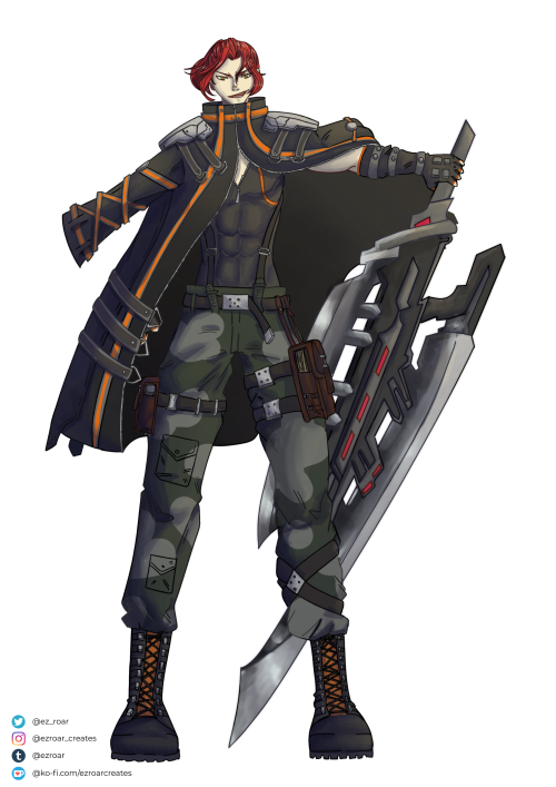 Another Commission I Did! Presenting Yaku-bro Of Code Vein! This Had A Lot Of Detail Going Into It But