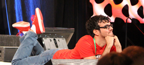 elvishmischief:  Ray being a fuckin’ cutie at the RT panel at Pax East (Pictures taken by my lovely friend.) 