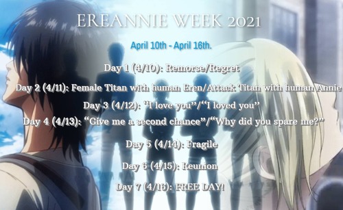 ereannie:                                         ♥ Ereannie Week 2021 ♥As the manga nears the end o