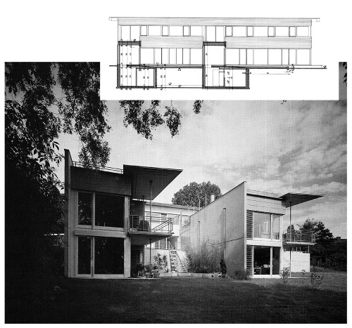 Two single family houses attached at Alte LandstrasseKüsnacht, Zürich, Switzerland; 1990Silvia Gmür 