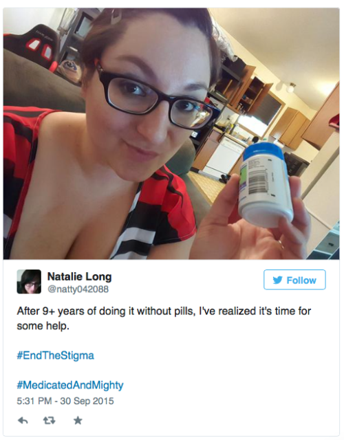 lucysweatslove:  lilghostpepper:  australopithecusrex:  micdotcom:   Women are tweeting antidepressant selfies to fight mental health stigma   Okay, but this is actually super important. I’d love to see it spread to include men, too, since they are