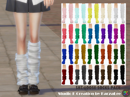 SKC loosy socks pack (S4CC)standalone / 21 colors / new mesh by me / base game/ find at socksDownloa