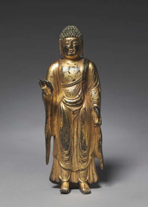 Amita (Amitabha Buddha)Korea, 9th century, Unified Silla Kingdom (668-935)Gilt bronze, Overall: h. 2
