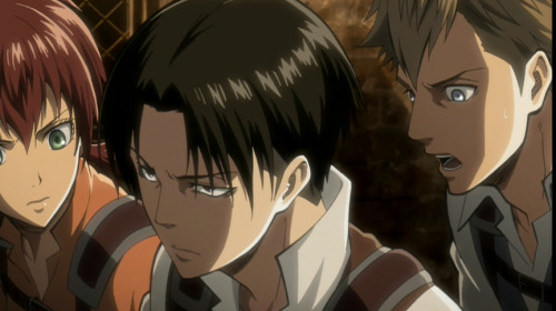 reiner–braun:  Screencaps from the OVA Edit: Added two more pics of Levi, Isabel and Farlan 