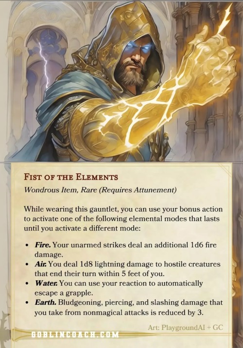 Fist Of The Elements By Goblin Coach