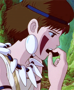 ghibli-spectacle:  San feeding Ashitaka     