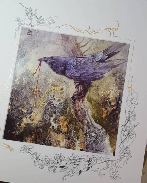 shadowscapes-stephlaw:“Token”#raven #Watercolor #shinythings