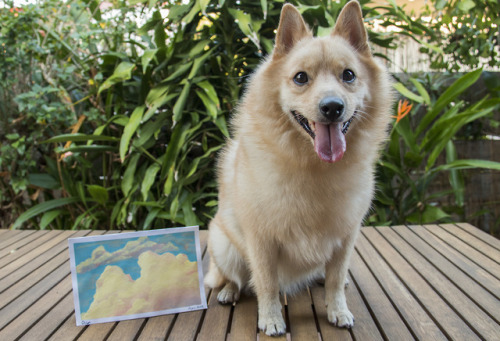 blueboyluca:C, @emiliotheexplorer, sent us this beautiful painting with a special Lio paw print