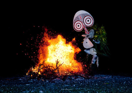 Baining fire dance - New Britain , Papua New Guinea. By Eric Lafforgue