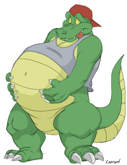 c-xxx-squared:  johnny-the-panda:   gator belly hold - by canson 