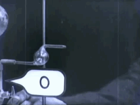 jtotheizzoe:  generalelectric:  Hydrogen and oxygen gases are produced using electrolysis in “Beyond The Microscope”, a science film about atoms made by GE in 1922.   These old films that GE has been putting on their Tumblr tell me that they basically
