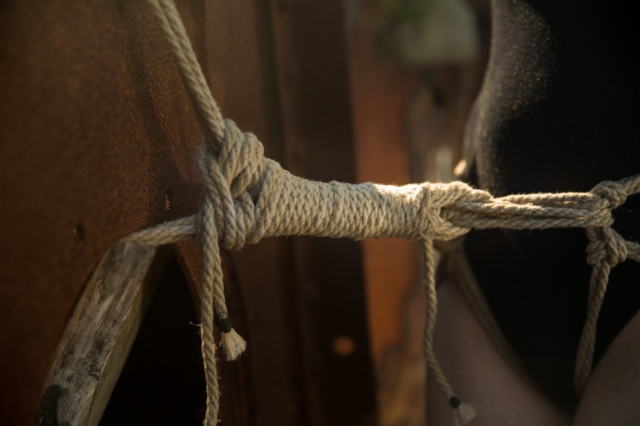 tieduptee:  Shipwrecked on Shibari Sunday 🛳️💚Quick partial suspension to