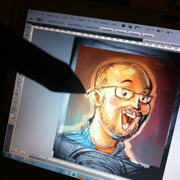 Adding the final touches on me. #sketching #digitalpainting #portrait