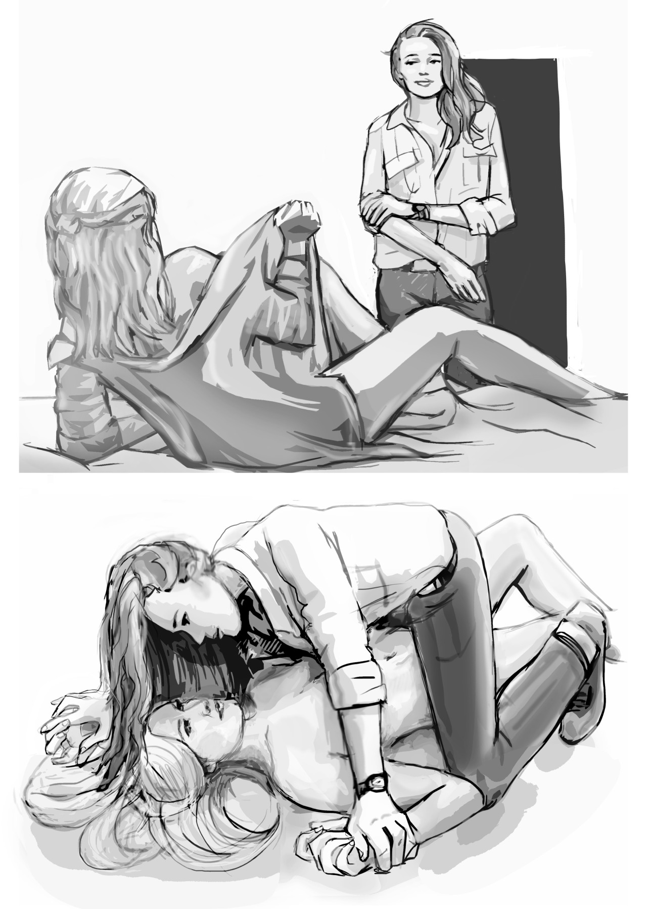 feed-me-wagon-wheels:  decaheda:  rosierockets submitted:  Clarke likes to put on
