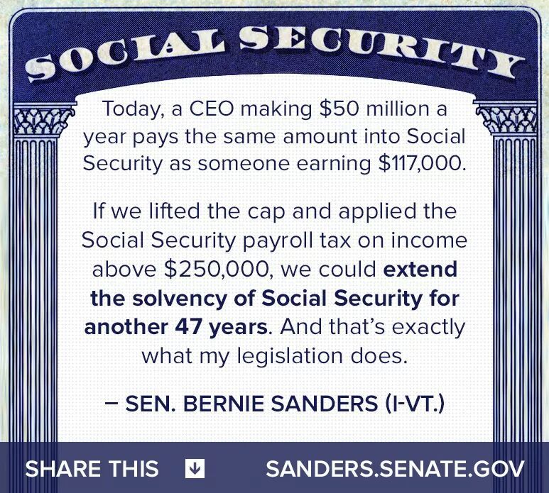 liberalsarecool:
“ Bernie Sanders re-envisioning the social security cap for today’s capitalism. The markets must adjust.
”