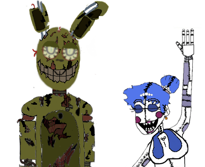 pizzeriafurryserialkiller: springtrap is 6′11ballora is 6′2 Im 7'0