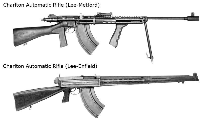 This is the Charlton Automatic Rifle, an automatic conversion of the Lee-Enfield SMLE and its predecessor the Lee-Metford. Designed in 1941 by one Philip Charlton of New Zealand, the rifles were produced in response to a critical shortage of Bren and...