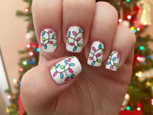 XXX nailpornography: Christmas lights inspired photo