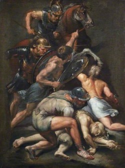 ganymedesrocks:  viktor-sbor:  Battle Pieceby Lazzaro Baldi (c.1623–1703)  Lazzaro Baldi (1624 – 1703) was a Tuscan-born Italian painter of the Baroque period where he has been a pupil of little known Francesco Leoncini before soon thereafter moving