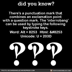 Did-You-Kno:    ‽ ‽ ‽ ‽ Did You Know It’s National Punctuation Day   ‽
