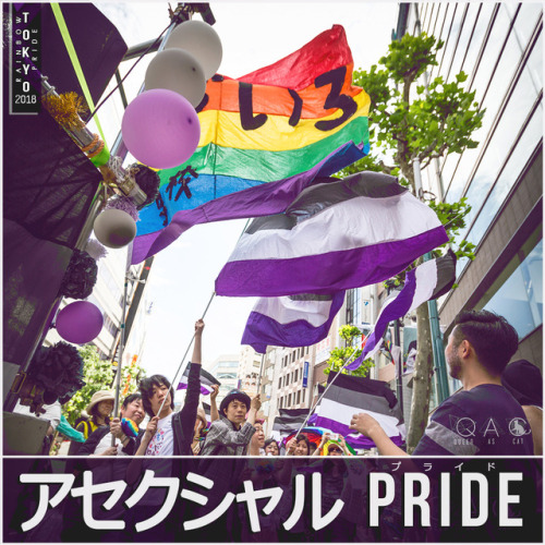 queerascat: 「アセクシャル PRIDE」 2018年5月、東京レインボープライドより。 @the-shynamites お待たせ～！今年も会えて、本当に良かったっす！(^O^)／ ※ 他の