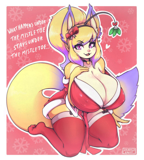 secretlysaucy: secretlysaucy:   MERRY CHRISTMAS FROM BEV! As long as it’s under the mistletoe, it’s good to kiss… PATREON I FURAFFINITY I DEVIANTART   MERRY CHRISTMAS MORNING! 