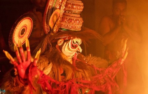 Kathakali dancer as Narasimha