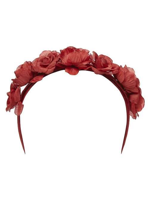High Heels Blog wantering-blog: Red Flowers  Red Floral Garland Hairband via Tumblr