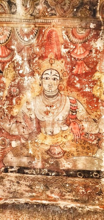 Shiva mural painting on the ceiling of Veerabhadra Swamy temple, Lepakshi, Andhra Pradesh