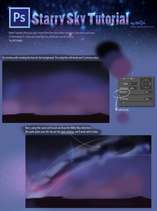 enijoiart:Starry Sky Tutorial 