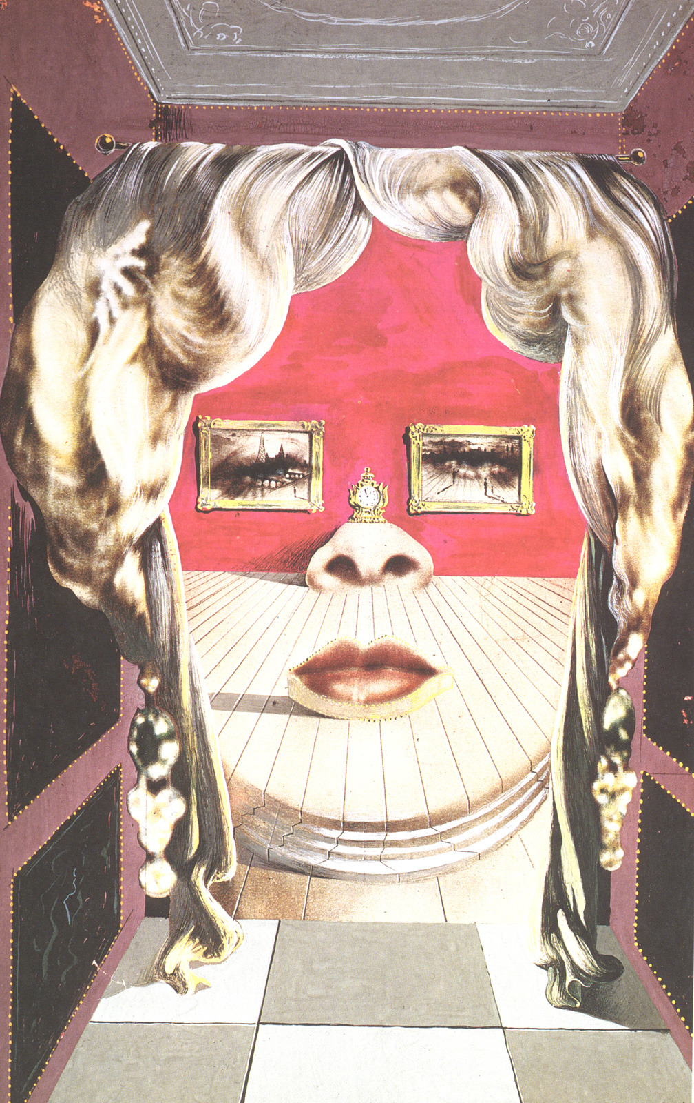 surrealism-love:  Face of Mae West Which May Be Used as an Apartment via Salvador