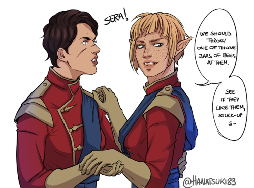 hanatsuki89: So, I got into Dragon Age: Inquisition and drawing my Inqy with Sera brings me joy.