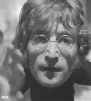 John Lennon during the opening of Apple Boutique.