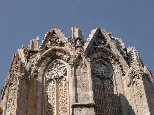 Lala Mustafa Pasha Mosque, Famagusta.The mosque is the former St. Nicholas Cathedral (est. 1298).