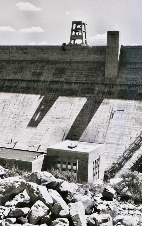 Construction of New Powerhouse, Grand Coulee Dam, Washington, 1974.