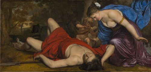 Venus en Amor bewenen de dode Adonis = Venus and Cupid Mourning the Dead AdonisCornelis Holsteijn (D