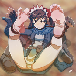 Eroartkawaiifeet:    By Scamwich  Alicia Melchiott From “Valkyria Chronicles”.