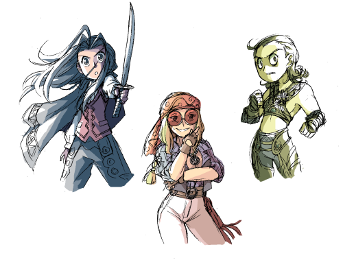 dokidokitsuna: I’ve felt like genderbending these three for a while. Not for any special reaso