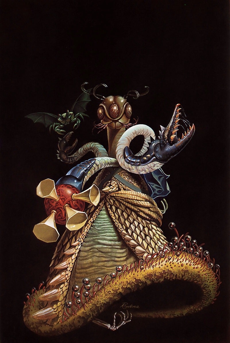 Yithian - used as cover art for “The Colour Out of Space” Lovecraft novel - Rowena Morrill (1978)