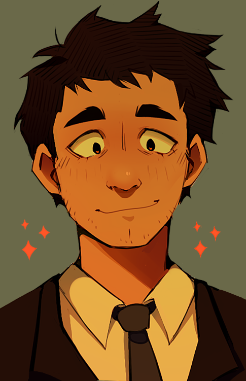 azureshark:  colored a serizawa sketch i did :+)
