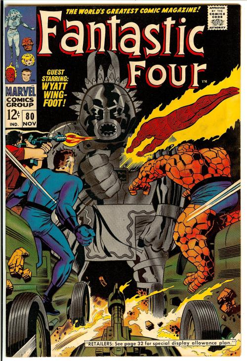 Fantastic Four # 80 , November 1968 , Marvel ComicsOn the cover : Mister Fantastic [ Reed Richards ]