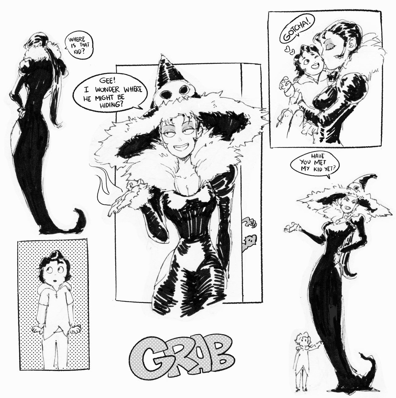 vertigheist:  some Dottel doodles confirmed mom :V  these are just sketches rearranged,