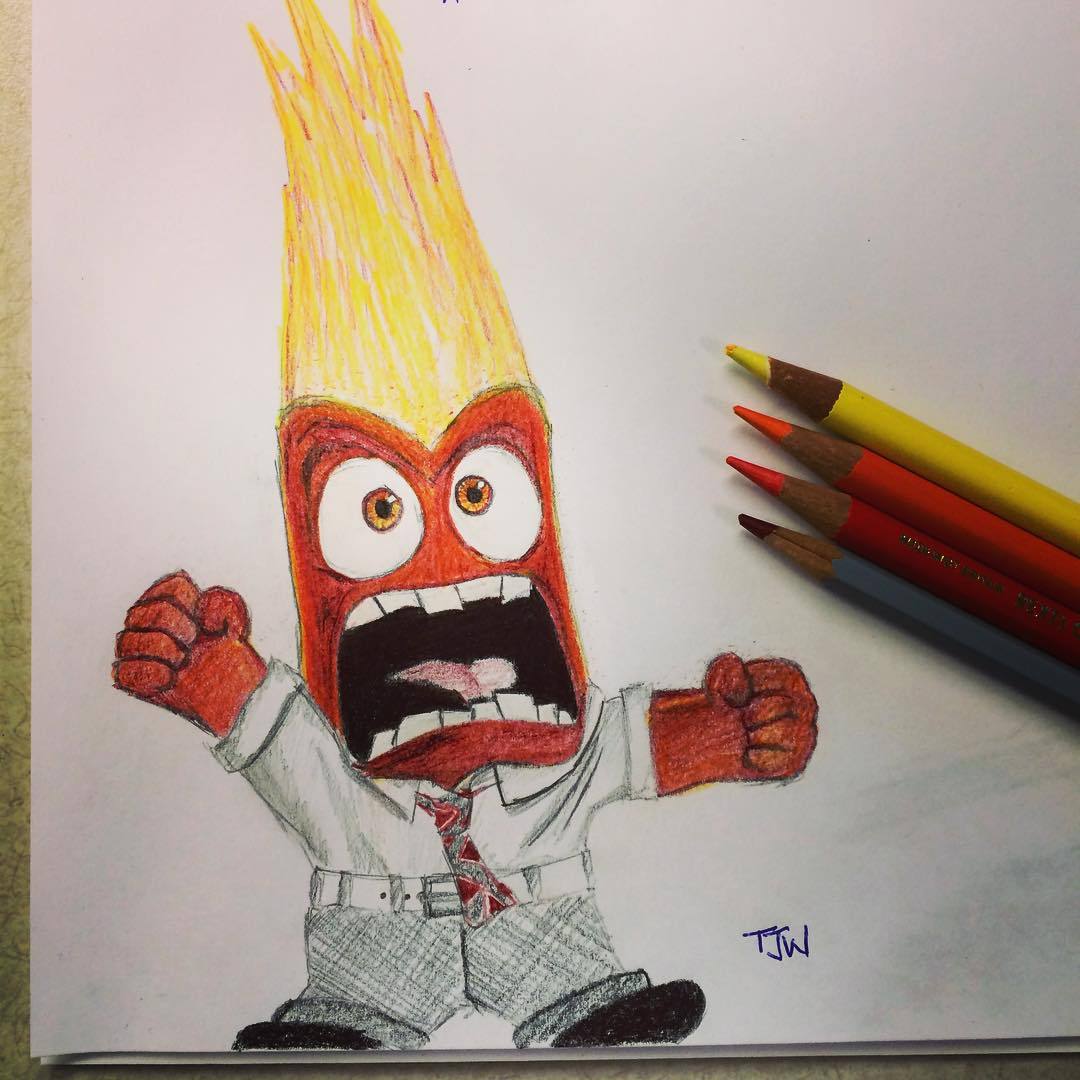 Pixar Post - Pixar News, Products & more - Quick sketch of #Anger fan ...