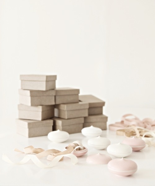 everything-creative:Sweets for your sideboard This macaron shaped ceramic vessels are called Æ